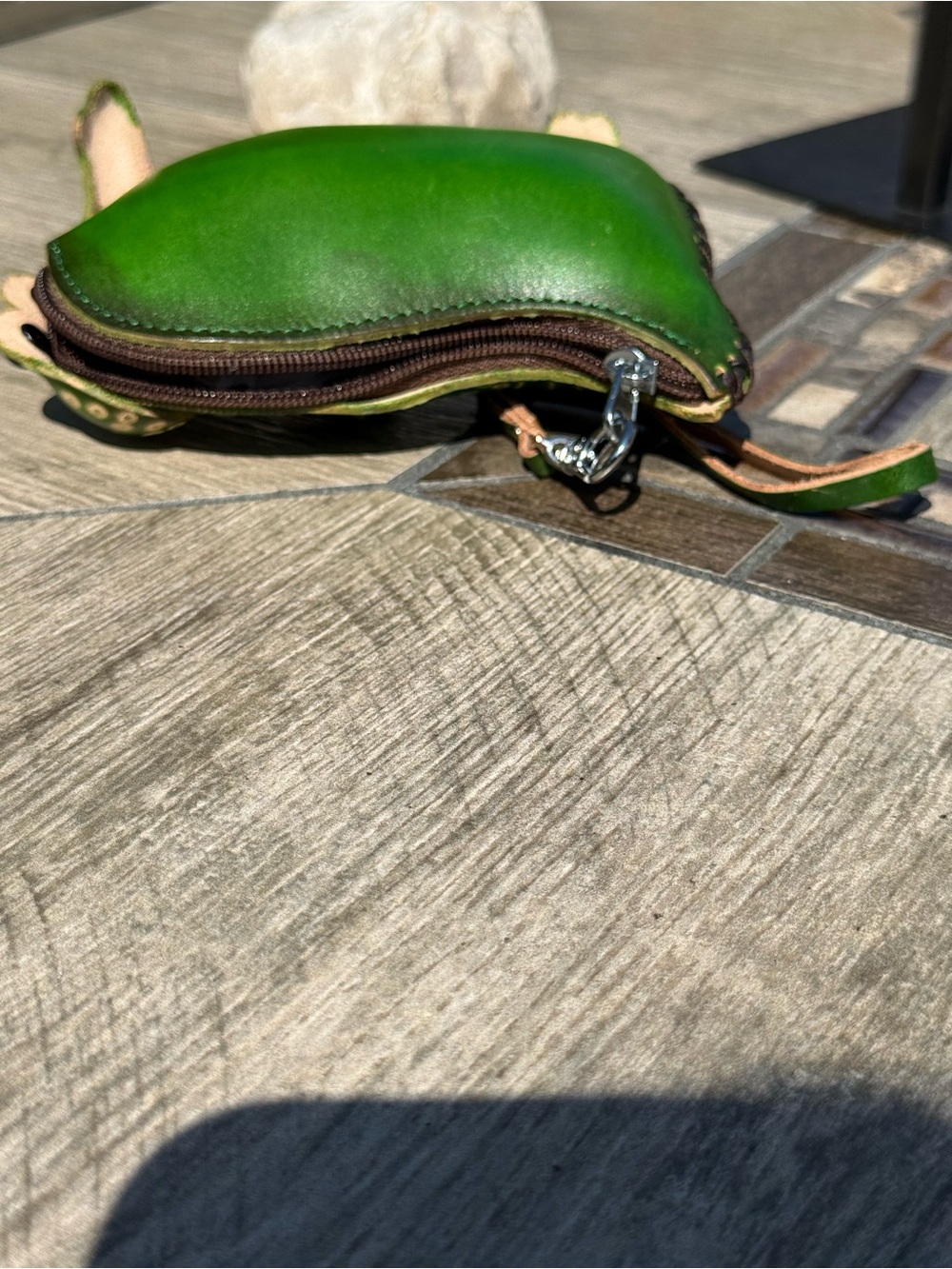 NWT Handmade leather alligator coin purse and wristlet - Picture 4 of 5